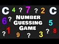 Let's code a NUMBER GUESSING GAME in C! ↕️