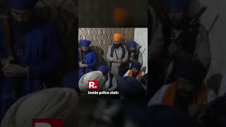 Amritpal Singh & Supporters Storm Police Station, Demand Release Of Their Arrested Man #shorts