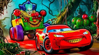 Big \u0026 Small vs Epic Escape: McQueen and Sheriff VS ZOMBIE CLOWN TRUCK Eater Cars in BeamNG.Drive