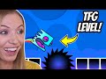 I BEAT My Husband's Geometry Dash Level!