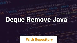 deque remove java
