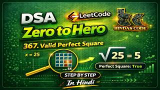 LeetCode 367 | Valid Perfect Square 🔢 | Binary Search Java Solution | DSA Zero to Hero