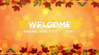 Thanksgiving Backgrounds: Happy Thanksgiving Autumn Leaves Welcome loop