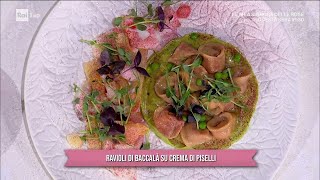 Ravioli di baccalà su crema di piselli - È sempre mezzogiorno - 09/04/2024