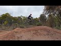 Steep jump on the newly updated Evolution Jump trail - side view - Stromlo MTB Mountain bike