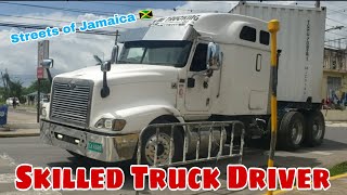 Trucking on the narrow and busy streets of Jamaica #trucking #truckdriver #indiantruckingvlog #fun