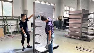 Installation for single-sided wall shelving 单面货架安装