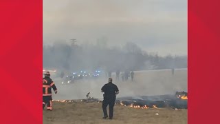 Plane crashes onto highway I-85 in Davidson County | Developing