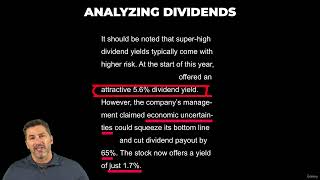 38   ANALYZE DIVIDENDS