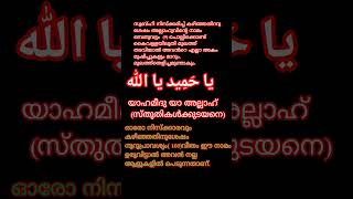 കുറച്ചു സമയം മതി അല്ലാഹുവിന്റെ ചെറിയ ഇസ്മ ചൊല്ലാൻ,അകം മുഷിപ്പുകൾ മാറി മുഖത്ത്  തെളിച്ചം ഉണ്ടാവും