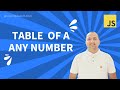 Generate a Table of any Number #javascript #html #css