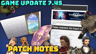 FFXIV: 7.45 Patch Notes