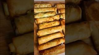 Sigara Borek with spinach-feta #shorts #cooking #viral