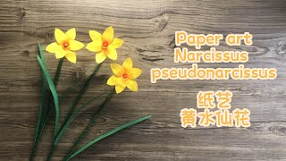 纸艺黄水仙花 Paper art Narcissus pseudonarcissus