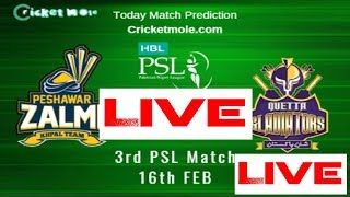 peshawar zalmi vs quetta gladiators live | psl live | psl game 3 live | pakistan super league live