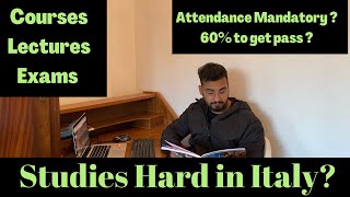 Study in Italy - courses || Lectures || Exams