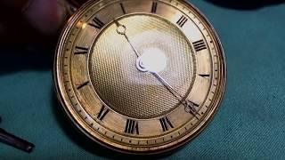 十點九分鐘錶Pocket Watch  French 19th century rose gold asked (cylinder escapement法國19世紀氣缸擒縱懷錶維修3-2