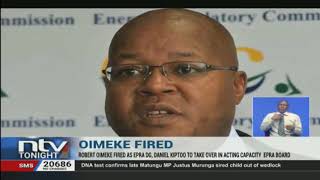 EPRA board fires DG Pavel Oimeke