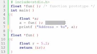 148. Function Returning Pointer in C Programming (Hindi)
