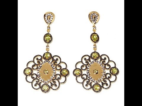 Treasures of India Peridot and Topaz Earrings