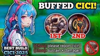 BUFFED CICI NEW FIRST ITEM!‼️ (so broken!💀) | CICI VS. CHOU -MLBB🔥