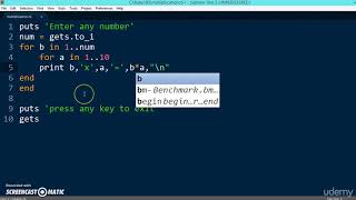 101 Learn python and ruby programming:- Multi multiplication table