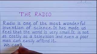 The Radio Essay in English// Beautiful English handwriting