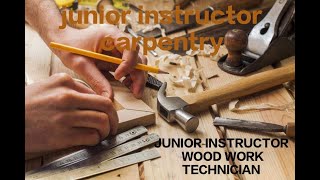 Junior instructor wood work technician