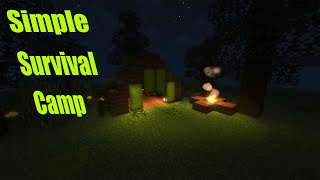 Simple Survival Camp l Minecraft Build