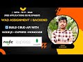 WAD Assignment | Backend CRUD API using Node.js + Express + MongoDB