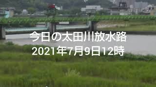 今日の太田川放水路2021年7月9日12時