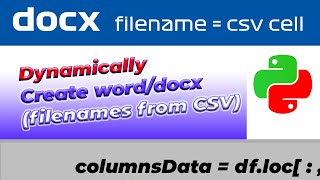 Auto populate a Word document with data from CSV | Python Code