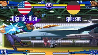 FT5 @sfa3: MiamiX-Alex (US) vs ephesus (DE) [Street Fighter Alpha 3 Fightcade] Feb 13