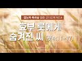 성서총회 김노아목사님 말씀 오디오북 4화 효부 룻에게 숨겨진 씨