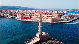 Old Venetian Port of Chania, Crete, Greece [FromAbove] [4K]