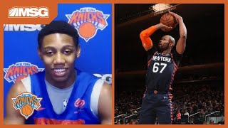 What Does RJ Barrett Think Taj Gibson Will Add To Knicks? | New York Knicks