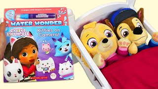 Bedtime Story with Paw Patrol Baby Skye, Baby Chase, & Gabby's Dollhouse Water Wonder Coloring Book!