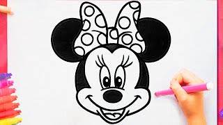 How to draw MINNIE MOUSE