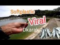 Casting ikan siakap kolam air masin | Umpan soft plastic