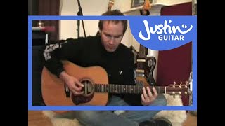 Easy Acoustic Solo Blues Lesson #1of3 (Guitar Lesson PR-001) How to play