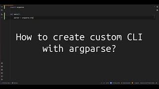 How to create custom CLI with argparse? Unlock Custom Command-Line Interfaces in Python