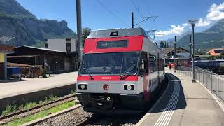 Zentralbahn GTW 2/6 125013 leaving Meiringen.