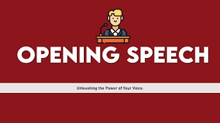 Preparing an Opening Speech || Delegate Training Video #8