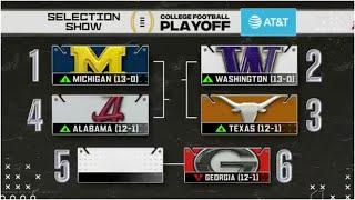 🚨 The College Football Playoff Teams REVEALED 🚨 | CFP Selection Show