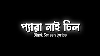 Pera Nai Chill - Shiekh Sadi | Purnoy Hoq | Alvee | প্যারা নাই চিল | Black Screen Lyrics | SADiT