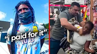 Shocking Moment Shoplifters Get Caught Red-Handed!