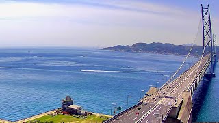 明石海峡大橋ライブカメラ拡大版 [6/20] Akashi-Kaikyo Bridge Zoom LIVE Camera Archive 神戸淡路鳴門自動車道 淡路島 大阪湾