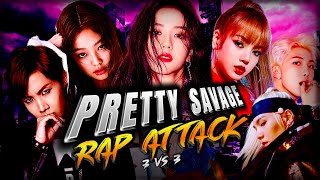 BLACKPINK vs BTS – "Pretty DDAENG" (3 vs 3) Rap Attack MASHUP