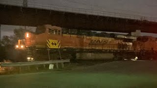 BNSF Rock Train (U-SAGCAK) \u0026 Texrail at Haltom City, TX (November 3, 2024)