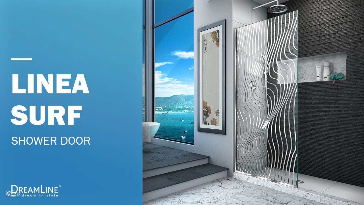 Dreamline Platinum Linea Surf Shower Door Walk In Opening Youtube